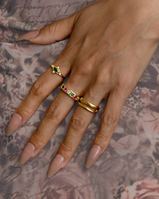 Juliet Emerald Green Ring