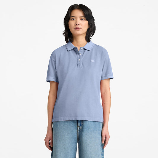 Women's Garment Dyed Short-Sleeve Pique Polo