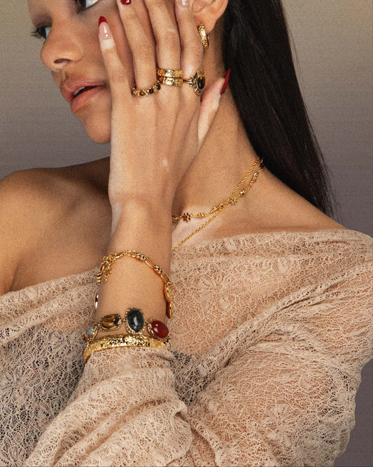Athena Bracelet and Band Ring Set