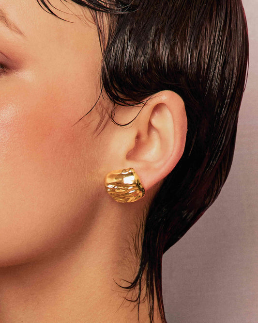 Textured Square Stud Earrings