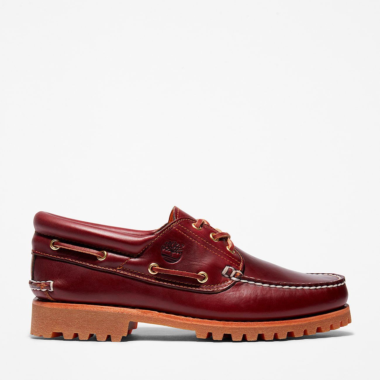 Men's TIMB Authentic 3-Eye Lug Handsewn Boat Shoe