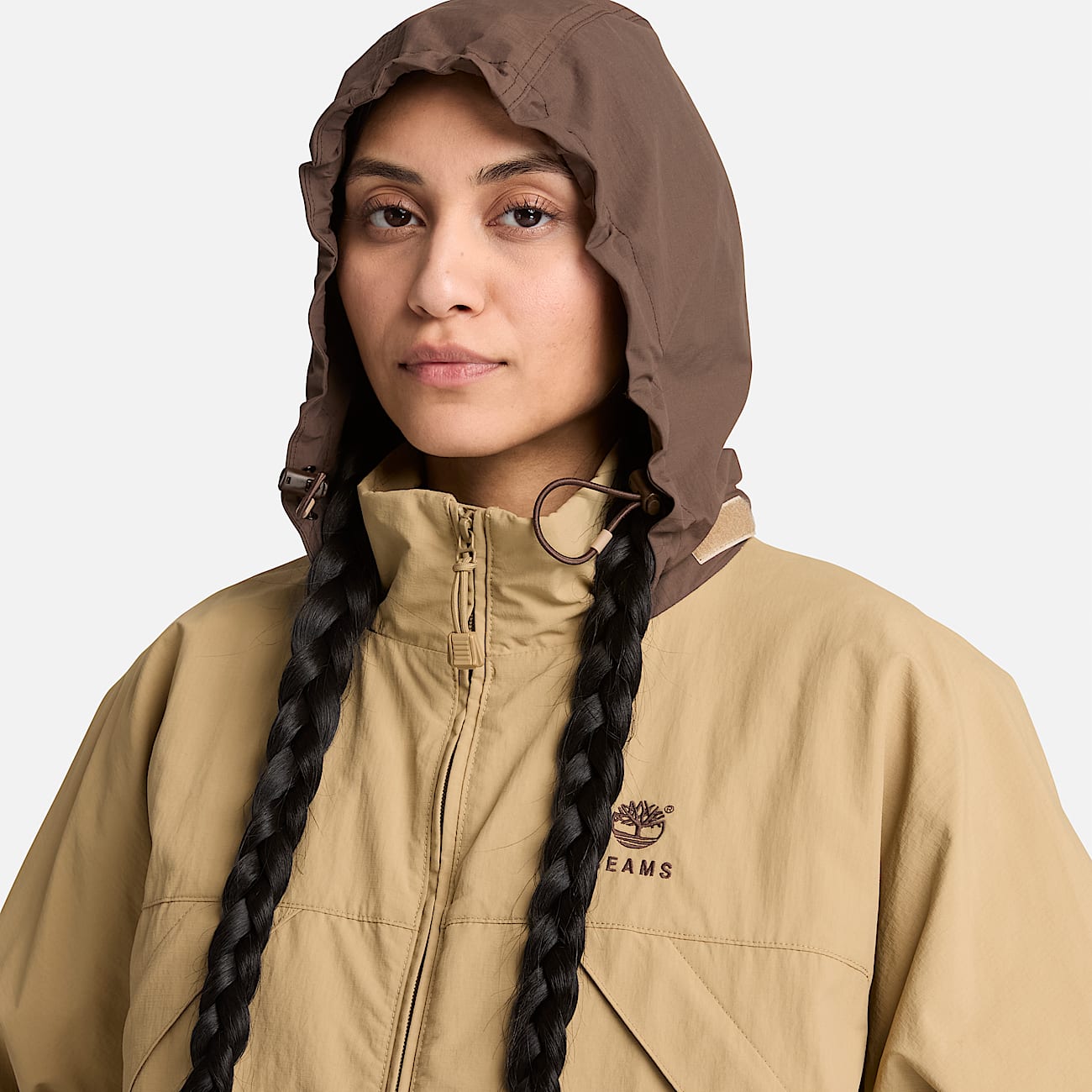 Women's TIMB x BEAMS Nylon Zip Up Convertible Jacket