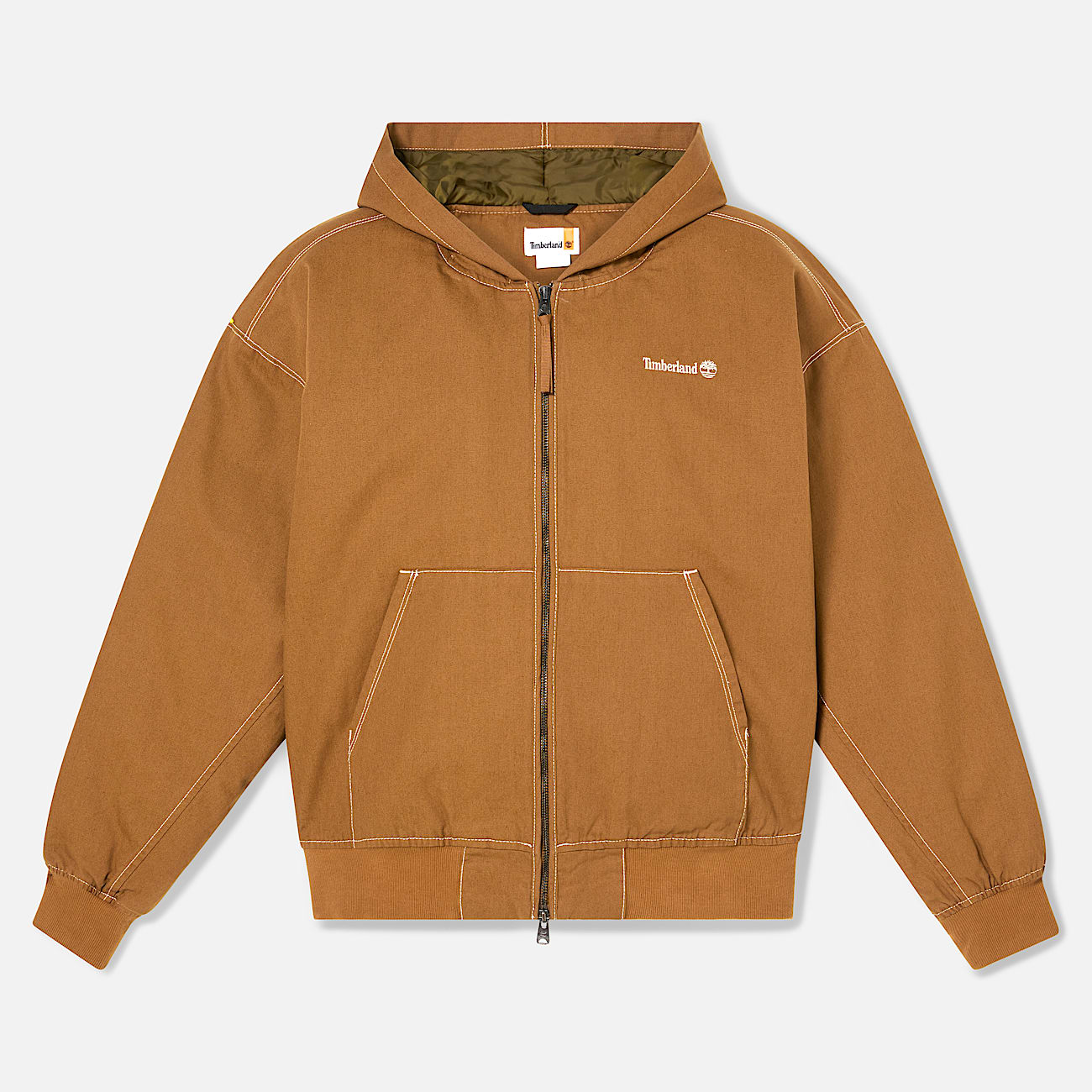 Men's Washed Duck Canvas Hooded Bomber