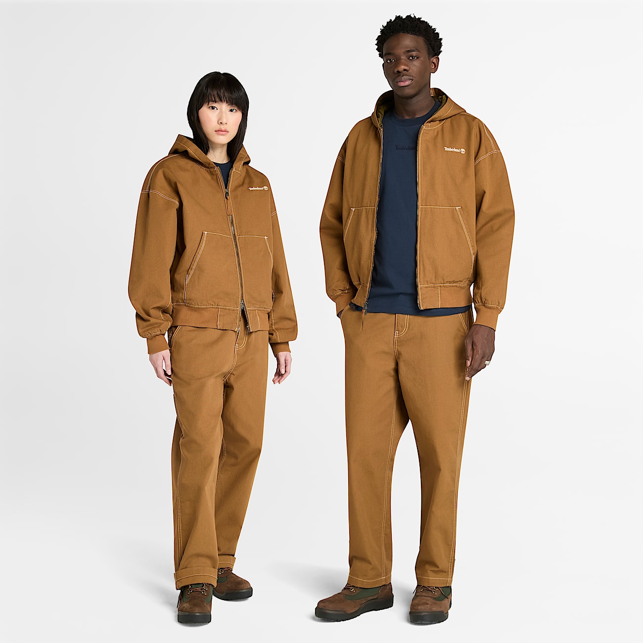 Men's Washed Duck Canvas Hooded Bomber