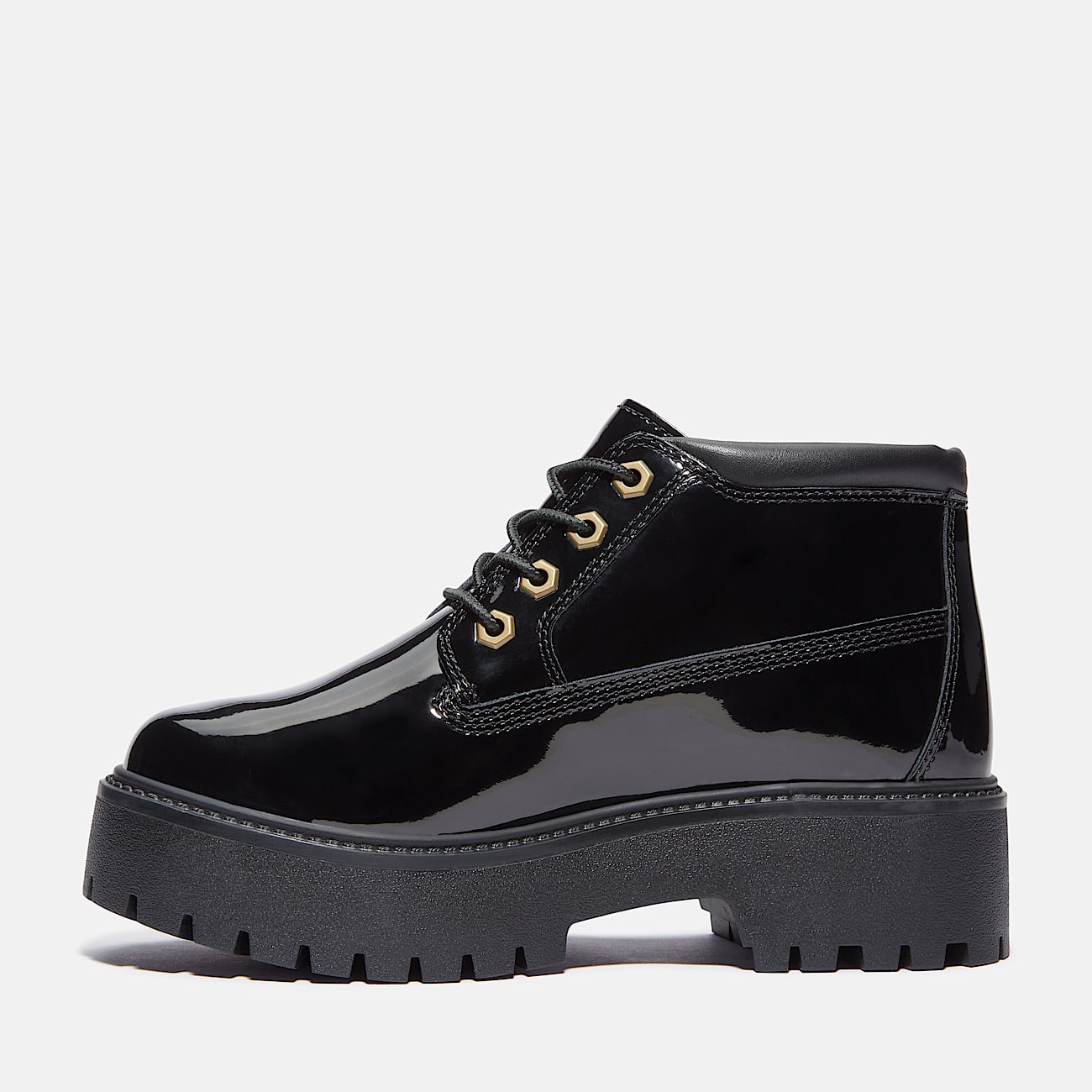 Women's Patent Leather Stone Street Platform Chukka
