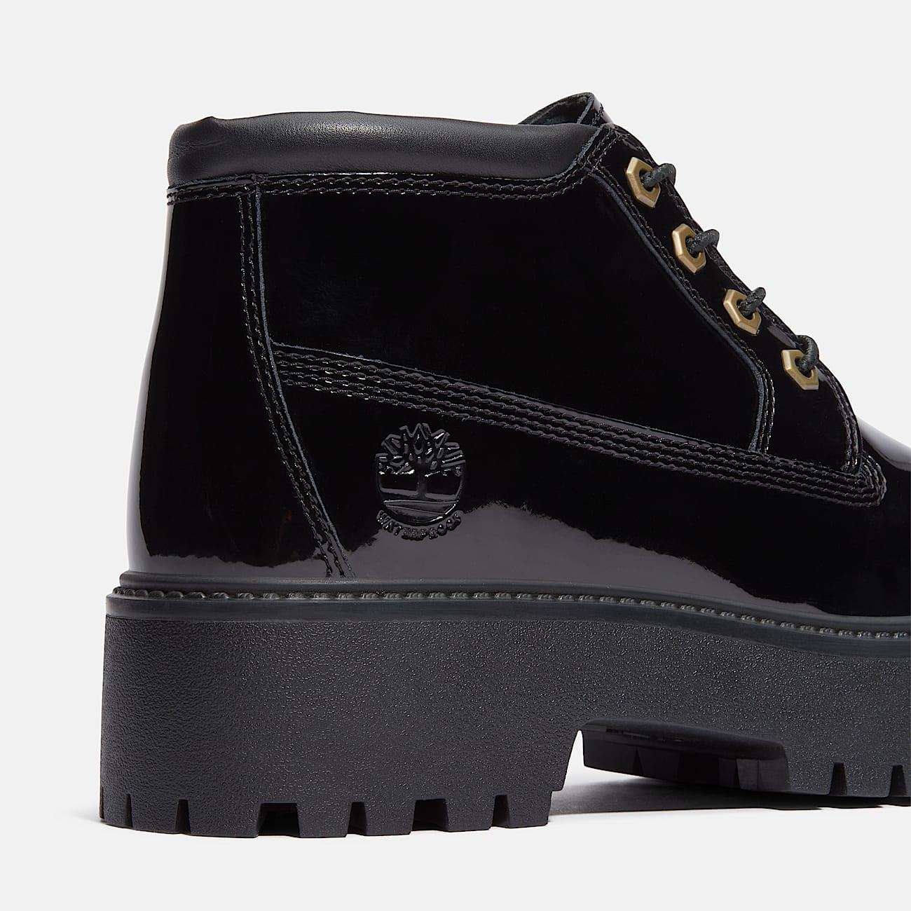 Women's Patent Leather Stone Street Platform Chukka