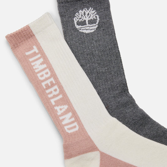 Women's TIMB 2-Pack Color-Block Crew Sock