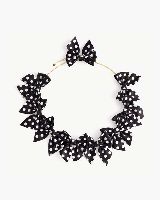 Polka Dot Bow Necklace